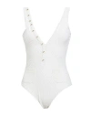 Moeva Woman One-piece Swimsuit White Size 10 Polyamide, Elastane In White