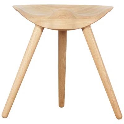 Pre-owned Mogens Lassen Mid-century Modern Scandinavian Stool Model Ml42 By , New Edition In Brown