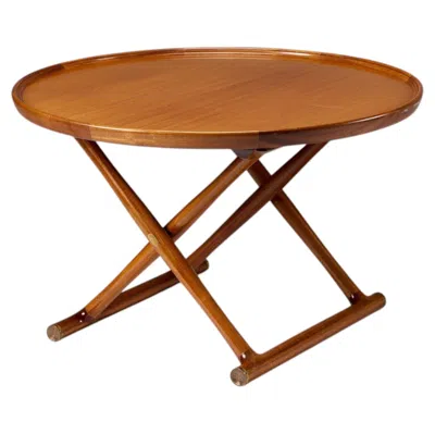 Pre-owned Mogens Lassen Occasional Table 'the Egyptian Table' Designed By  For A.j. Iversen In Brown