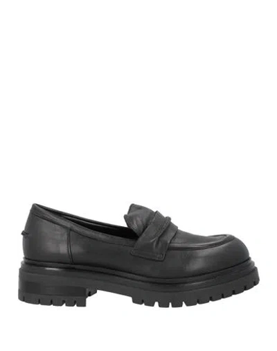 Mohai Woman Loafers Black Size 9 Leather