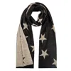 Mohair&angora Black / White Star Shawl Women's In Black/white