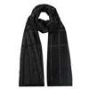 Mohair&angora Black / Grey Galatia Scarf Men's Black In Grey/black