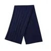 Mohair&angora Men's Blue Mohair Scarf Myra Navy
