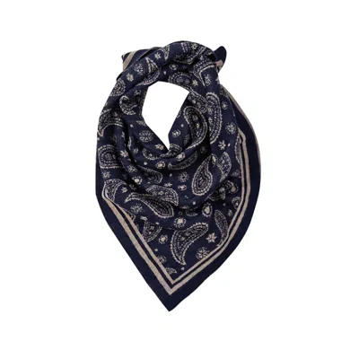 Mohair&angora Women's Blue Mohair Foulard Navy