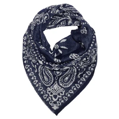 Mohair&angora Women's Blue Mohair Pera Foulard Navy