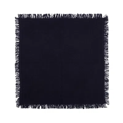 Mohair&angora Women's Blue Wool Foulard Caria Navy