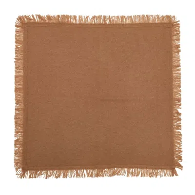 Mohair&angora Women's Gold Wool Foulard Caria Camel In Brown