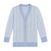 Mohair&angora Women's Lace Knit Cardigan Blue In Blue