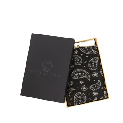 Mohair&angora Women's Mohair Shawl Patara Black In Metallic