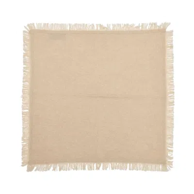 Mohair&angora Women's White Wool Foulard Caria Beige