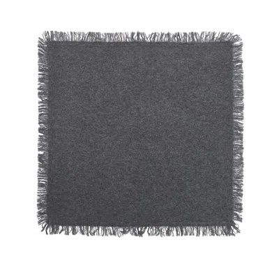 Mohair&angora Women's Wool Foulard Caria Grey In Gray