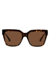 Mohala Eyewear Hana 55mm Low Bridge Medium Width Polarized Square Sunglasses