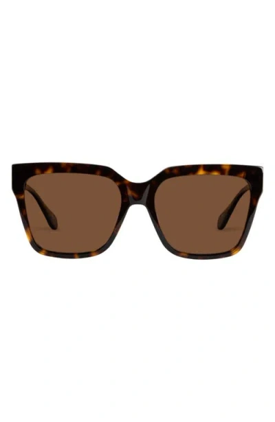 Mohala Eyewear Hana 55mm Low Bridge Medium Width Polarized Square Sunglasses