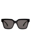 Mohala Eyewear Hana 55mm Low Bridge Wide Width Polarized Square Sunglasses