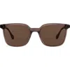 Mohala Eyewear Kalani 50mm Low Bridge Narrow Width Polarized Square Sunglasses