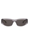 Mohala Eyewear Kalia 55mm Low Bridge Wide Width Polarized Oval Sunglasses