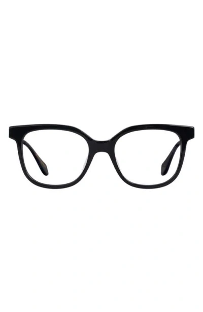 Mohala Eyewear Lahela 52mm Low Nose Bridge Medium Width Square Optical Glasses In Black