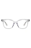 Mohala Eyewear Lahela 52mm Low Nose Bridge Medium Width Square Optical Glasses In Ice/clear Lenses