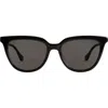 Mohala Eyewear Lanikai 53mm Low Nose Bridge Wide Width Polarized Cat Eye Sunglasses