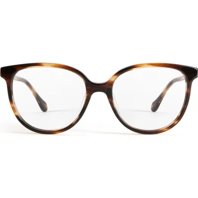 Mohala Eyewear Mele 51mm Medium Nose Bridge Narrow Width Round Optical Glasses In Transparent