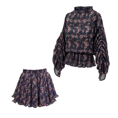 Mohala Grey Kahe Shorts Set - Blue In Brown