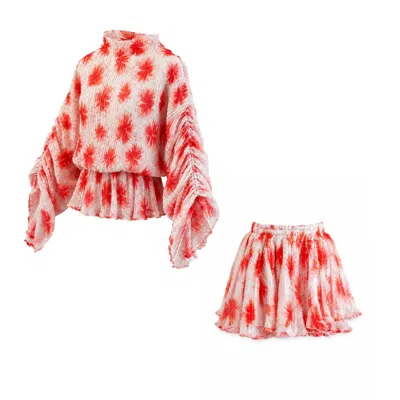 Mohala Grey Kahe Shorts Set - Orange In Pink