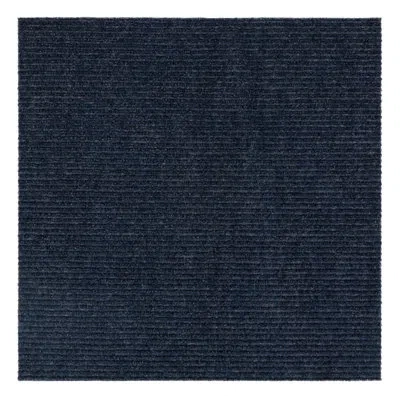 Mohawk Home 18'' X 18''  Indoor/outdoor Level Loop Peel & Stick Polyester Carpet Tile (pack Of 10) (22.5 Sqft/bo In Ocean Blue