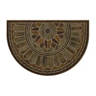 Mohawk Home Boardwalk Path Polyester 24"x36" Slice Doormat In Brown