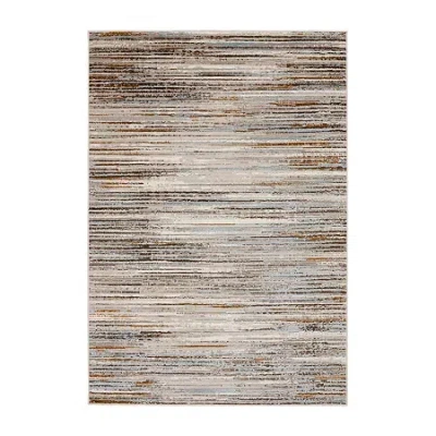 Mohawk Home Furie Stripe Machine Woven Indoor Rectangular Accent Rug In Brown