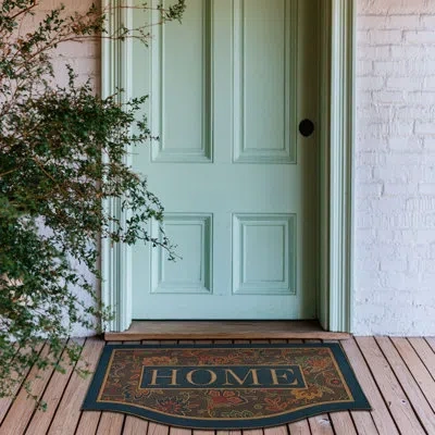 Mohawk Home Jacobean Cozy Home Low Pile All Weather Rubber Backed Doormat In Slate
