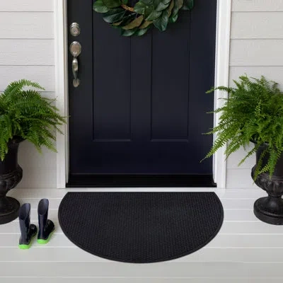 Mohawk Home Matrix Honeycomb Low Pile Non-slip Indoor/outdoor Slice Doormat In Black