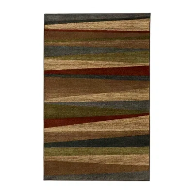 Mohawk Home Mayan Sunset Contemporary Washable Indoor Rectangular Area Rug In Sand