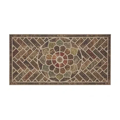 Mohawk Home Ornamental Brick Polyester 24"x48" Doormat In Brown