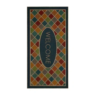 Mohawk Home Ornamental Crosshatch Polyester 24"x48" Doormat In Brown