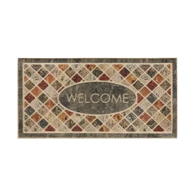Mohawk Home Ornamental Mineral Stone Polyester 24"x48" Doormat In Brown