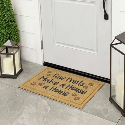 Mohawk Home Paw Prints Home Multicolor Novelty Weather Resistant Door Mat In Multi;multi