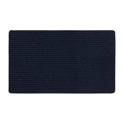 Mohawk Home Ribbed Utility Indoor Outdoor Rectangular Doormat In Blue