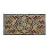 Mohawk Home Woodblock Garden Polyester 24"x48" Doormat In Brown