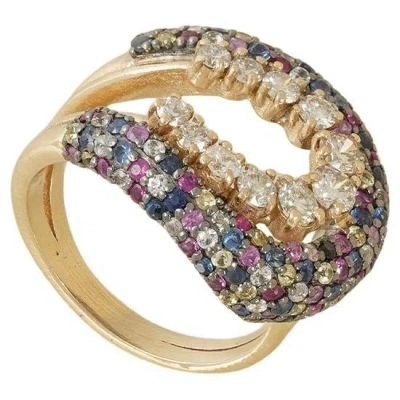 Pre-owned Moi Felicia Gold And Diamond Ring In Multi