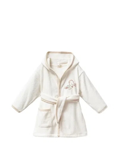 Moi Noi Babies' Autumn Bird Robe In White