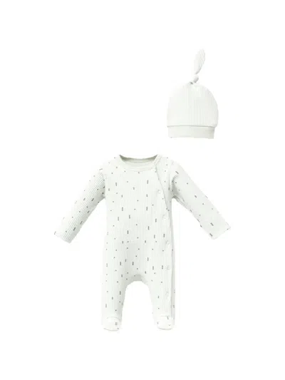 Moi Noi Forest-print Babygrow (set Of Two) In Gray