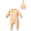 Moi Noi Lovely Bunny One-piece Set In Orange