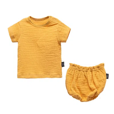 Moi Noi Mustard Bloomers Outfit In Yellow
