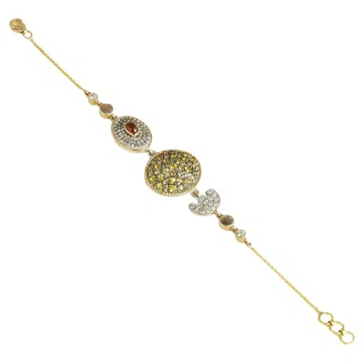 Pre-owned Moi Zora Gold And Gemstone Bracelet In Multi