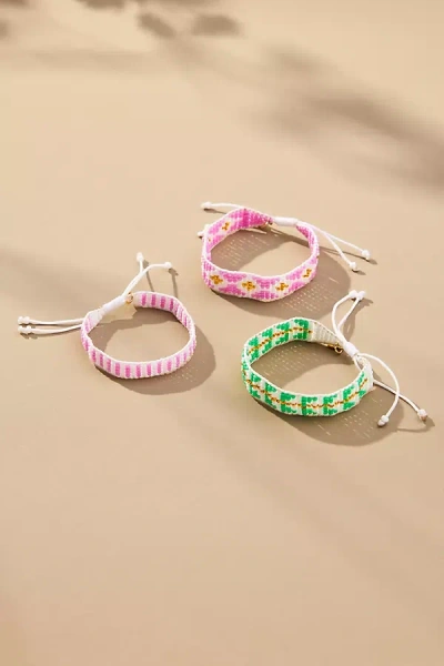 Moio Kelly Trio Bracelets, Set Of 3 In Green