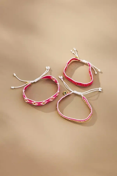 Moio Pink Trio Bracelets, Set Of 3