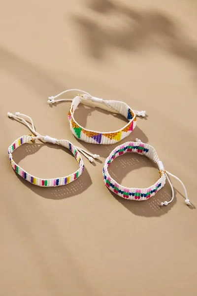 Moio Rainbow Trio Bracelets, Set Of 3 In Gold