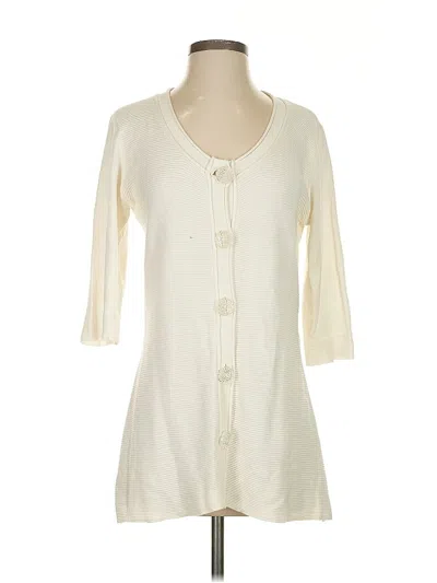 Pre-owned Moiselle 3/4 Sleeve Button Down Shirt In White