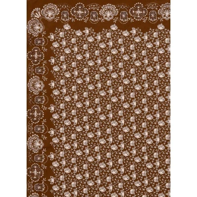 Moismont Foulard À Imprimé En Laine In Brown