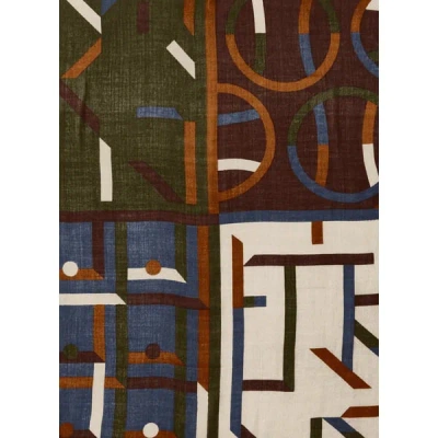 Moismont Foulard À Imprimé En Laine In Multi